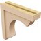 Ekena Millwork 4"W x 16"D x 16"H Thin Emerson Rough Cedar Woodgrain TimberThane Corbel, Primed Tan CORUR04X16X16EMRRCPR - alternate 6